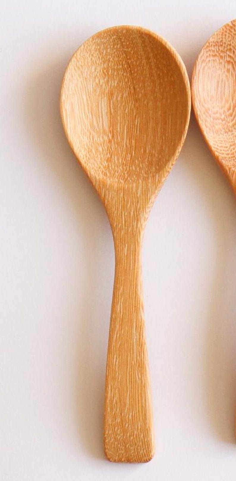 Handgemachte Holz Dessert Löffel - Kurzer Griff Natürliches Besteck Pack of 1