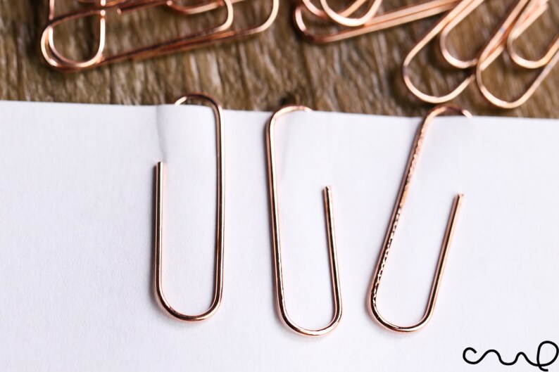100 X Copper Paper Clips Rose Gold Binding Office Craft 29mm Etsy