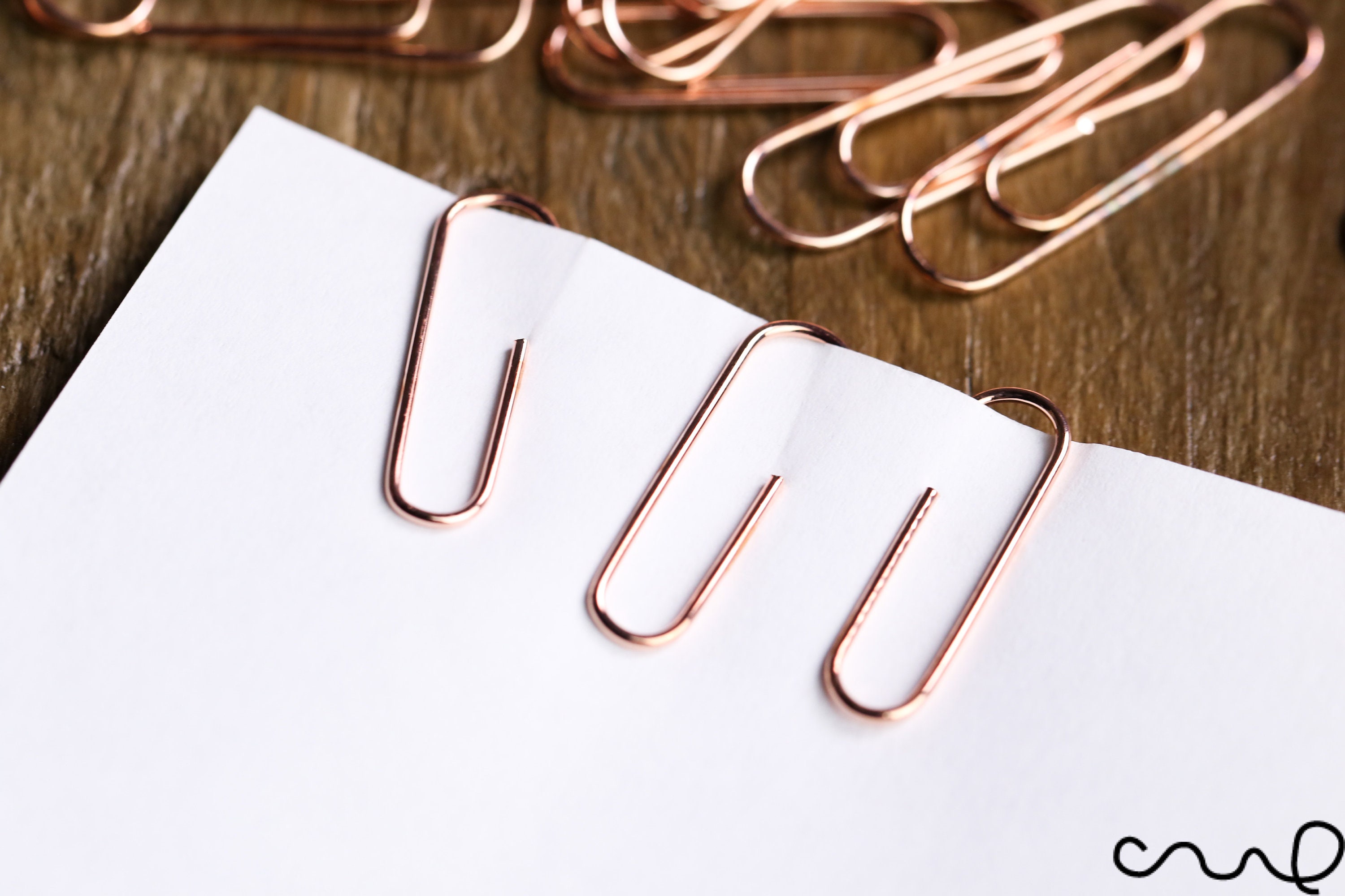 100 X Copper Paper Clips Rose Gold Binding Office Craft 29mm Etsy