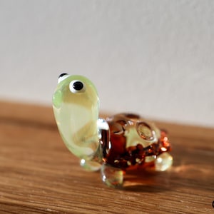 Handgefertigte Glas Schildkröte Ornament - Kleine Garten Dekoration