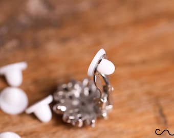Cuscinetti comfort in silicone bianco per orecchini a clip: 8 x 5 mm, 10 pezzi