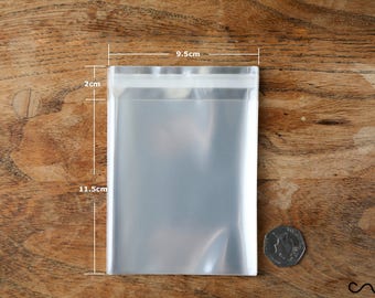 Clear Cellophane Bags: Self Adhesive OPP Display Bags (9.5x13.5cm)