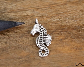 Silber Seepferdchen Charms - Ocean Thema DIY Schmuckzubehör, Set von 8