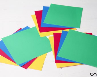 12 Origami Paper 60gsm Double Sided Coloured Craft Square Assorted Paper 15cm