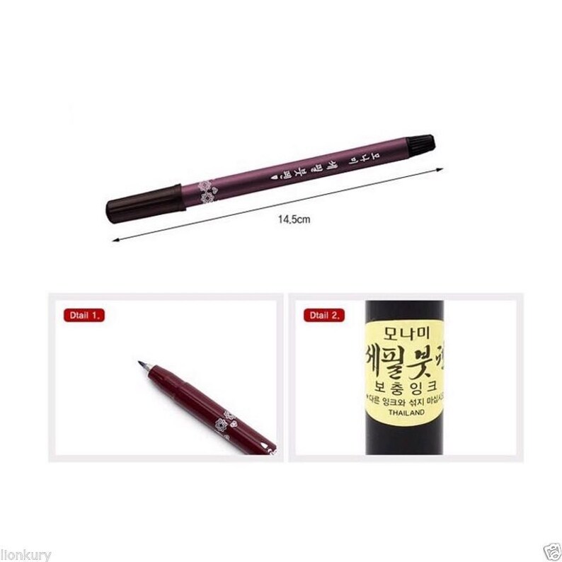Monami Nonpermanent Brush Pen Calligraphy Narrow Tip Refill Etsy UK