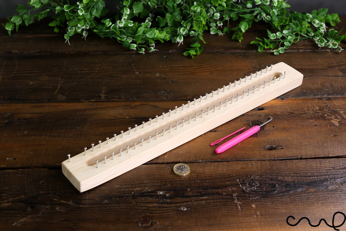 63 Pins Handmade Wooden Knitting Loom Fine Gage Board with Etsy