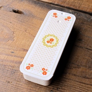 Small Floral Metal Rectangular Tin Sliding-Lid Trinket Gift Box Mint Sweets image 1