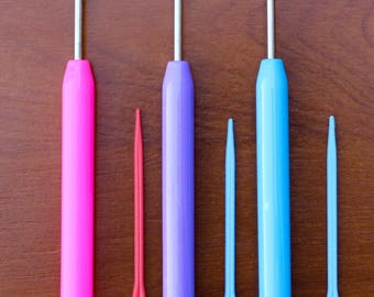 Loom Hook & Needle Set Pink Purple Blue For Knitter Knitting VAT