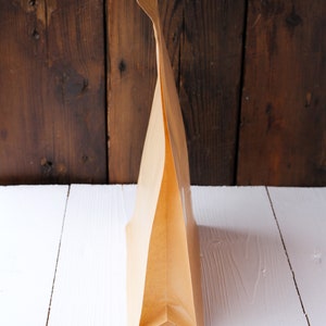 Sacchetto di carta Kraft grande con chiusura a zip e finestra, marrone, autoadesivo, richiudibile, per alimenti, lunghezza 30 cm