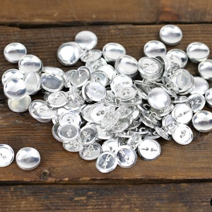 50/100pcs Black White Craft Fabric Covered Button Blanks Aluminium Plastic Backs 50/100pcs Black White Craft Fabric Covered Button Blanks Aluminium Plastic Backs