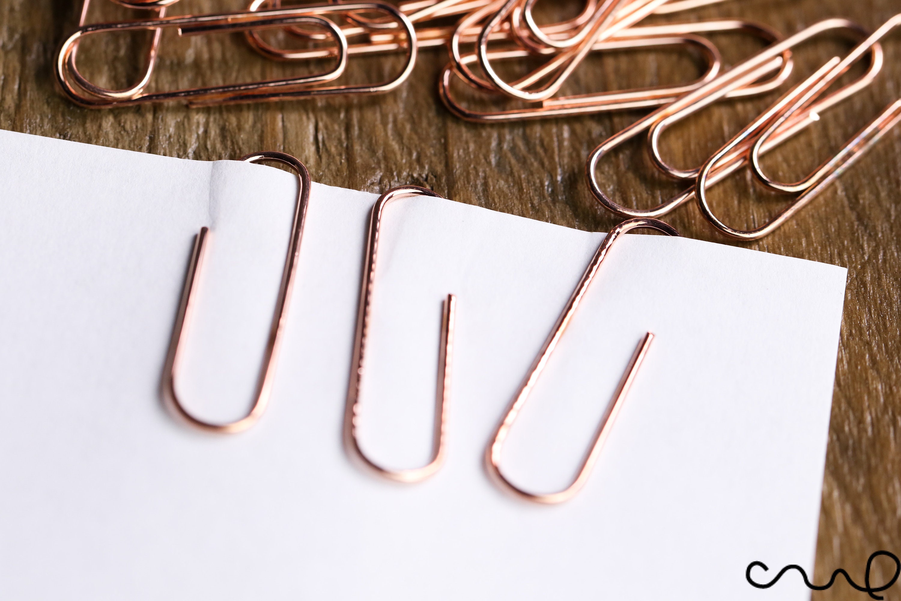 100 X Copper Paper Clips Rose Gold Binding Office Craft 29mm Etsy