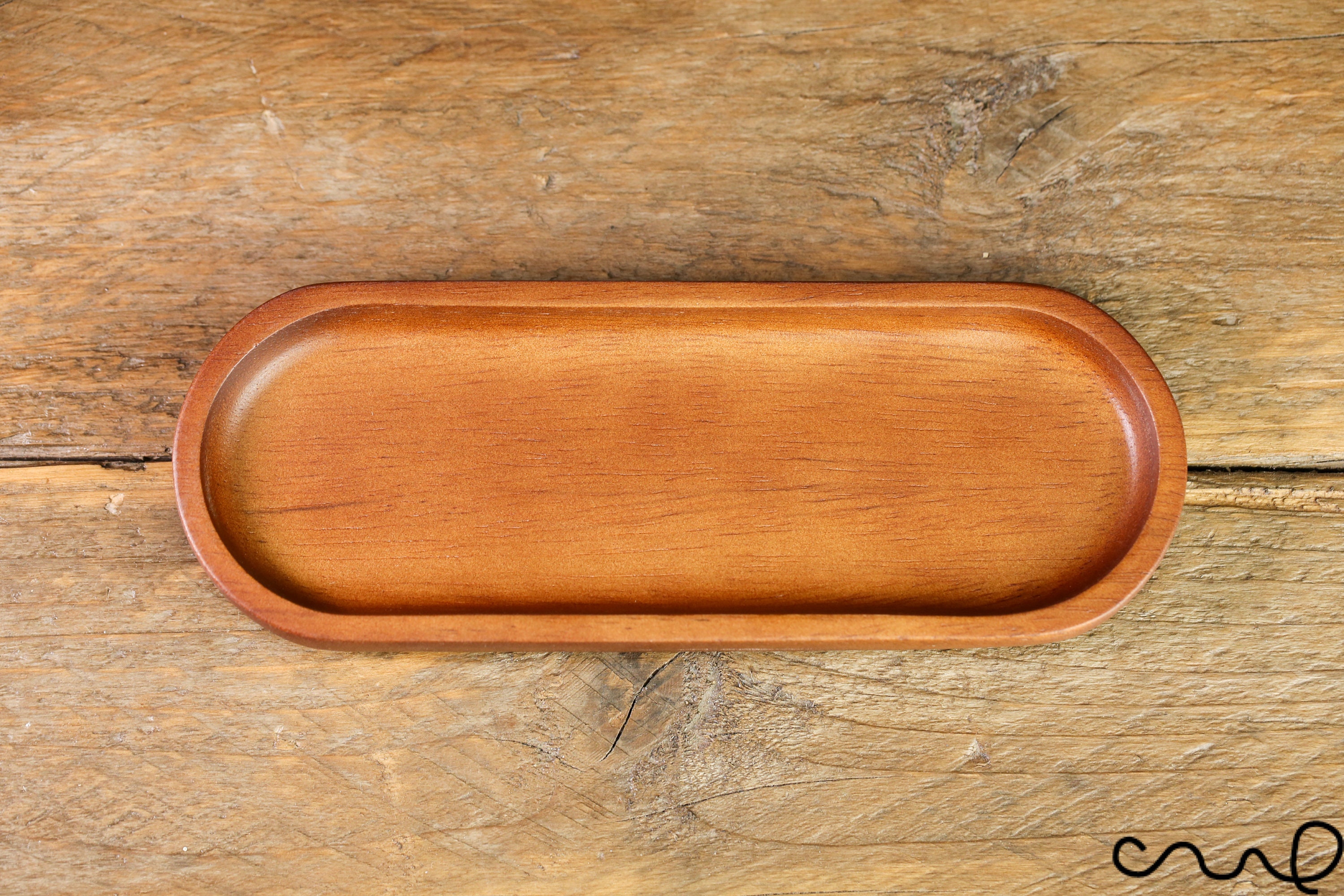Handmade Small Wooden Oval Key Tray Office Organise Coin Etsy