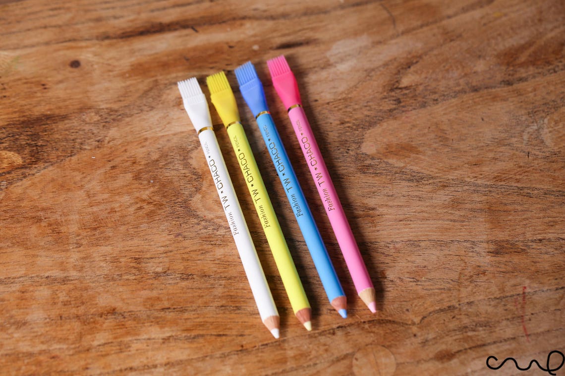 TW Sewing Tailors Chalk Pencils with Brush Dressmaker Fabric | Etsy