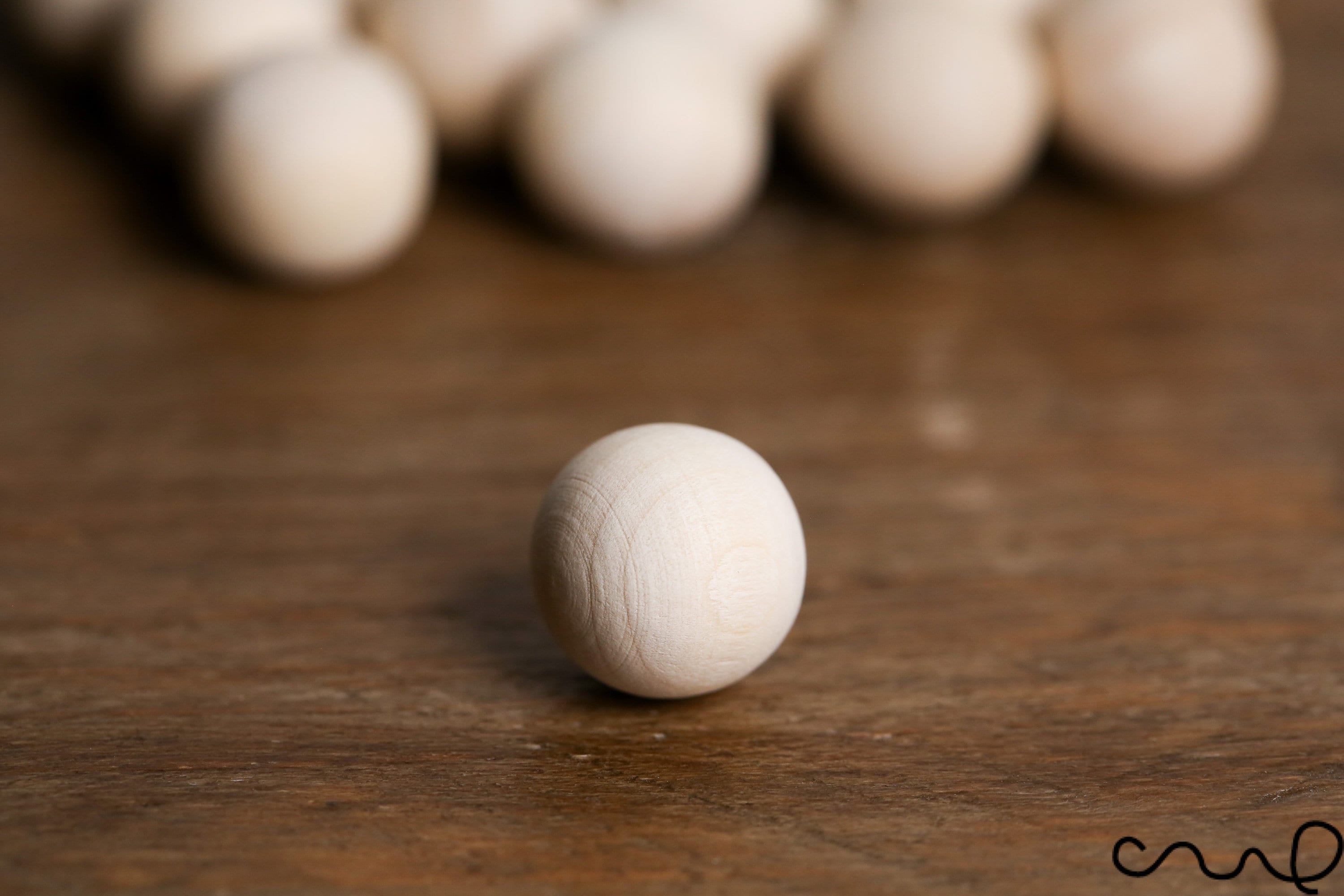 Palla Di Legno Grezzo Tonda Da 9 Cm, Sfera In Legno Massello Liscia Per Progetti Fai Da Te E Decorazioni Creative