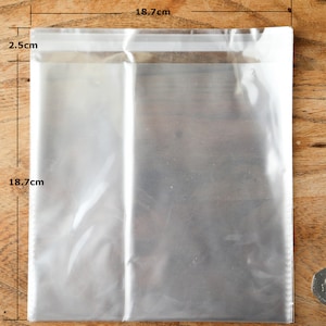 10/50 透明セロハン OPP プラスチックバッグ 自己接着ディスプレイ 剥がしてシール 約 21 x 19 cm