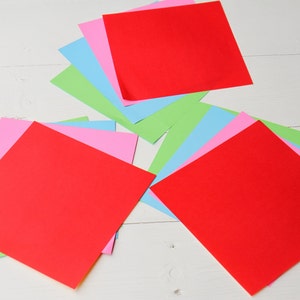 12 x Double Sided Origami Paper 15cm 60gsm Assorted Colours Thin Craft Paper Pack for Folding Art Kids Projects with Instruction