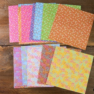 20 x origamipapier met bloemmotief, dubbelzijdig 60 gsm gemengd papier 15 cm vierkant B