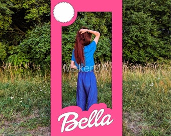 Frame Photo Booth Name Props Life Size Selfie Box themed party decorations doll girl castle sign backdrop birthday wedding style 2024 Decor