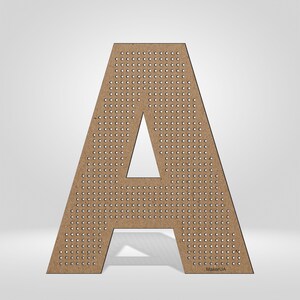 Conjunto de 20 blanks de madeira para ponto cruz Furo 1 mm base de bordado letras números nome sinal padrão artesanato enfeites linha miçangas bordado