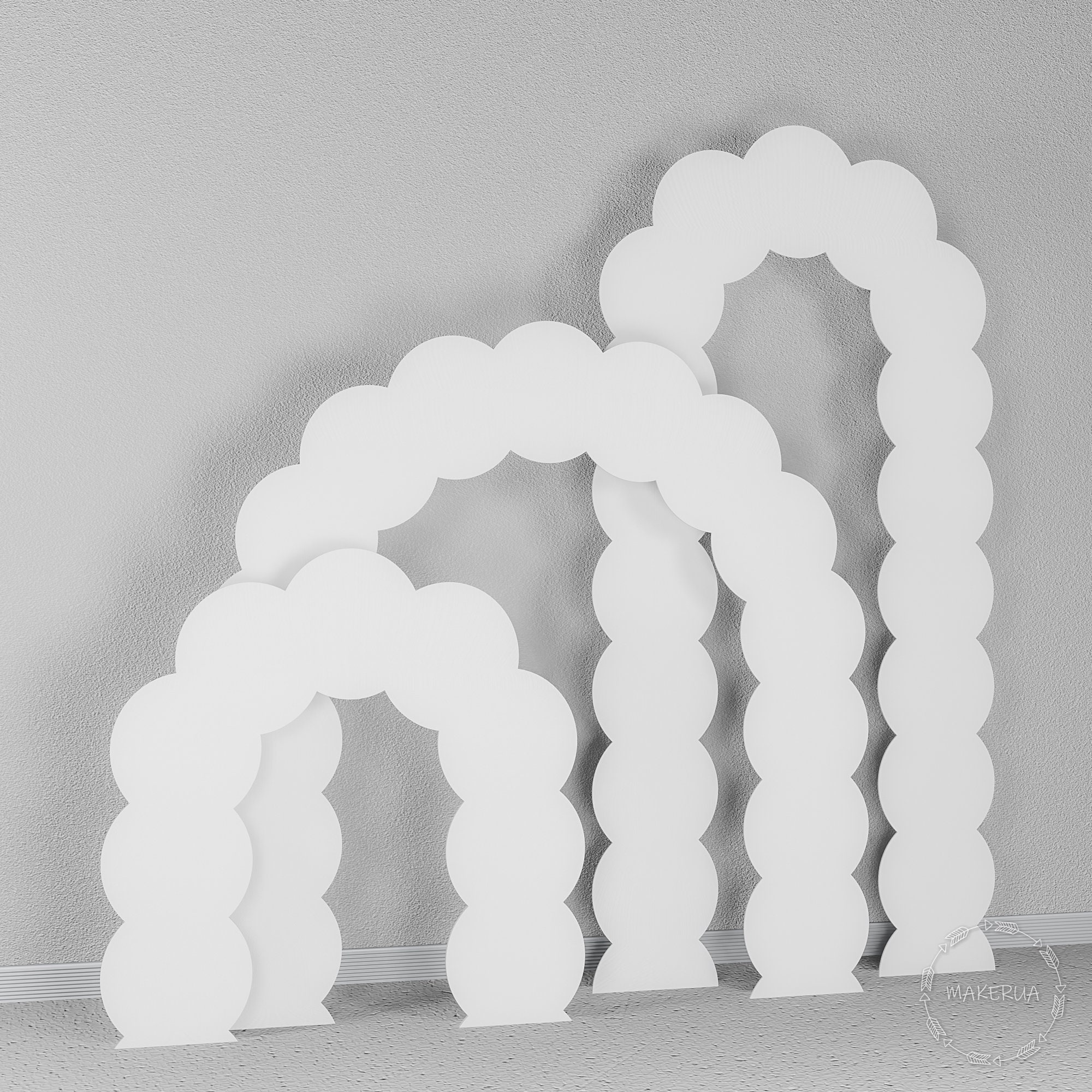 Arch for birthday wedding event party photo booth props balloons decorations life size ripple hollow decor baby shower flower kids backdrop