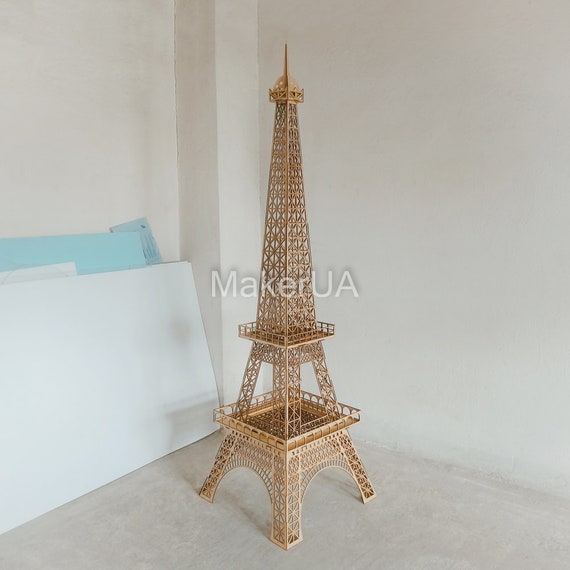 Paris Tour Eiffel modèle avec boule de cristal radieuse décoration statue Tour  Eiffel monument Paris figurine souvenir (argent) : : Maison