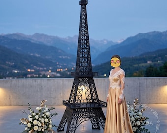 Giant Eiffel Tower Statue 3D Home Decor Mini Sculpture Event Decorations Wooden Outdoor Waterproof Garden Obelisk Wedding Centerpiece France