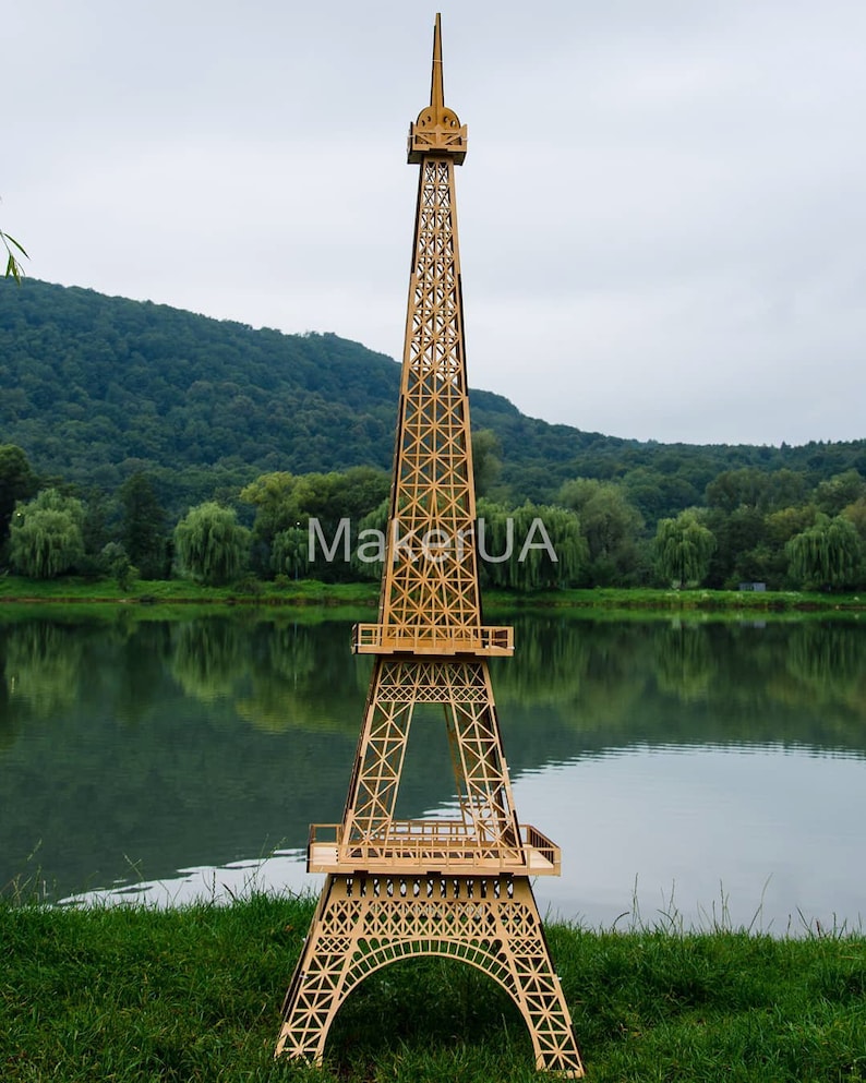 Big Eiffel Tower, 2m Wood Sculpture, Eiffel Tower Decor, Eiffel Tower
