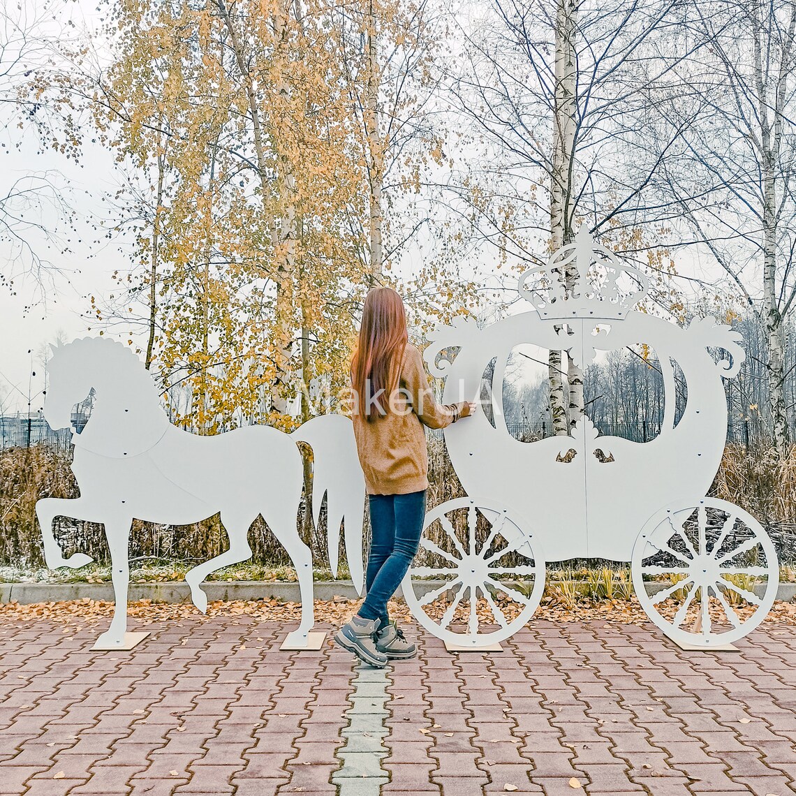 Horse and Carriage Christmas Decoration Horse and Buggy Etsy