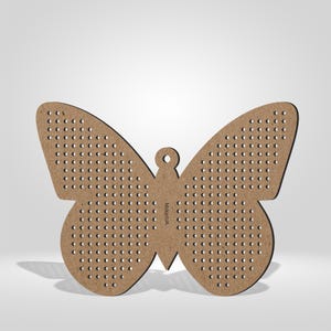 Set of 20 wooden cross stitch blanks Hole 1mm embroidery base butterfly fairy easter egg pattern craft ornament thread seed beads needlework