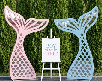 Mermaid Tail Under the Sea Birthday Party Decorations boy girl baby shower gender reveal nursery pink blue event prop balloon backdrop decor