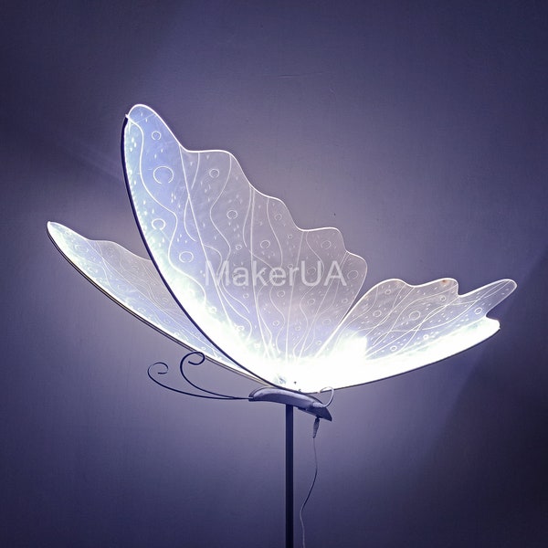 Butterfly wings party photo prop event decorations led neon sign light lamp wall mirror metal glass stage sculpture statue fairy angel decor