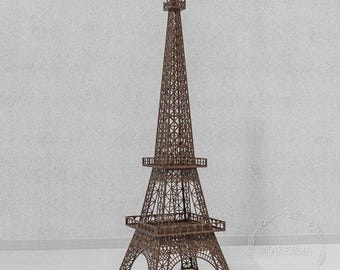 Wooden Eiffel Tower 2m 6.6ft Rustic Farmhouse Vintage Retro Rococo Boho Home Decorations London Party Eiffel Tower French Paris Style Decor