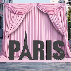 Letras grandes de París, decoraciones, marquesina de madera grande, letrero vintage de Francia, palabra para boda, graduación, fiesta de cumpleaños, accesorios para fotomatón, decoración de la Torre Eiffel