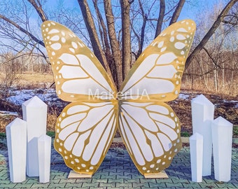 Butterfly 6,6ft Wedding Backdrop Birthday party decorations Butterfly fairy princess theme wings event decor Papillon Fjärilsvingar Mariposa