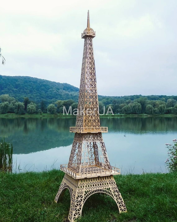 Big Eiffel Tower, 2m Wood Sculpture, Eiffel Tower Decor, Eiffel