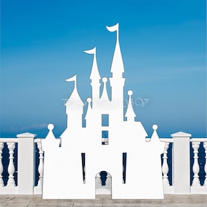Castillo de princesa para decoraciones, gran tamaño, enorme, tamaño natural, muebles de madera, temática de cuento de hadas mágico, decoración superior para bodas, cumpleaños y fiestas