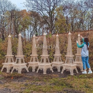 Torre Eiffel para decorações de casamento, peças centrais de mesa, evento, festa, adereços, conjunto de loja, mercado justo de natal, inverno, gelo, decoração