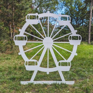 Reuzenrad verjaardag evenement feest foto zone stand rekwisieten carnaval carrousel circus koets festival decoraties achtergrond vrijstaand decor