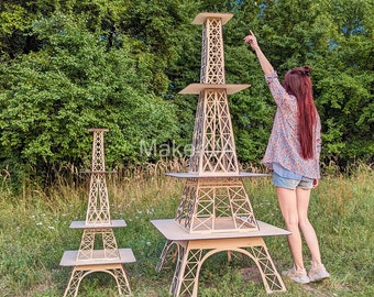 Tour Eiffel présentoir Table Buffet marché gâteau Dessert Cupcake bonbons sucrés chariot Bar beignet crème glacée accessoires de fête anniversaire mariage décor