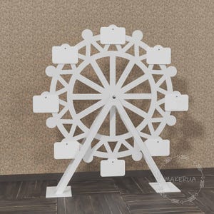 Reuzenrad 3,3 ft fotolijstjes 6 x 4" bruiloft middelpunt standaard babyshower verjaardagsfeestje decoraties onthullen bordhouder zitplaatsen grafiek decor