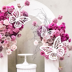 Arco de fondo para mesa con diseño de mariposa para decoración de cumpleaños, centro de mesa, alas para baby shower, temáticas para eventos, fiestas, decoración de princesas de hadas
