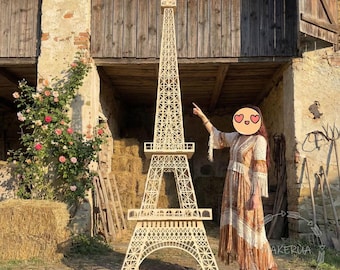 Large Wooden Eiffel Tower 4ft-14ft Paris Theme Wedding Prop French Party Backdrop Rustic Giant 3D Birthday Centerpiece Boho Gift 2026 Decor