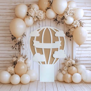 Hot Air Balloon Decorations Boy Girl Nursery Baby Shower Christening Birthday Party Photo Booth Props Moon Table Cake Flower Backdrop Decor
