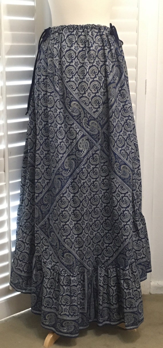 Vintage 1980s Opus 1 By Diana Extra Long Navy Pais