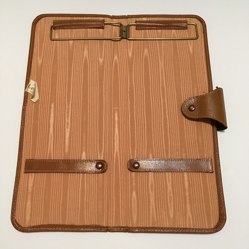 Vintage Genuine Leather Necktie Travel Case Mid Century Etsy