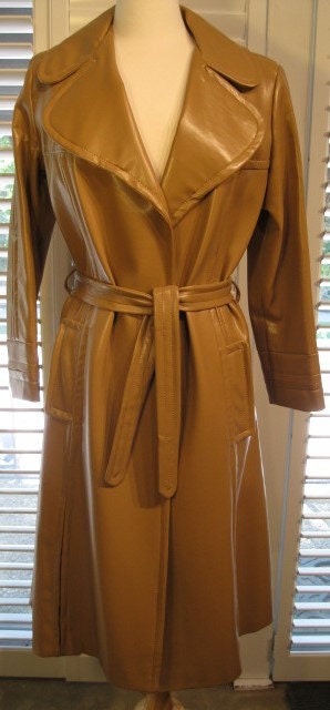Gerda For Partners 3 Vintage 1970s Tan PVC Coat | Etsy