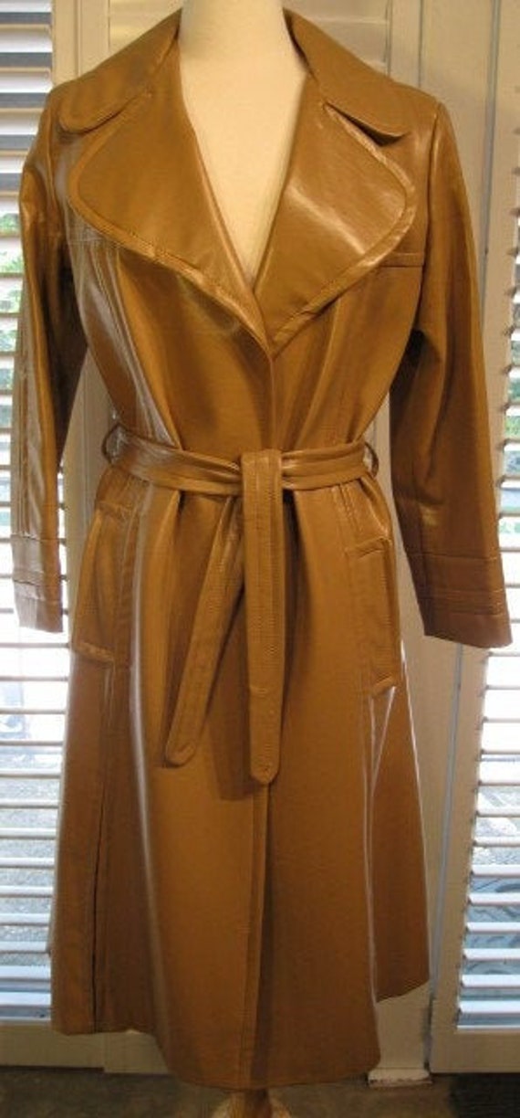 Gerda For Partners 3 Vintage 1970s Tan PVC Coat
