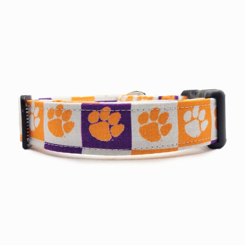 Tiger Pride Checkers Pet Collar image 1