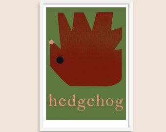 Animal Poster A3 – Hedgehog