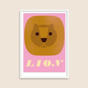 Animal Poster A3 Lion image 1